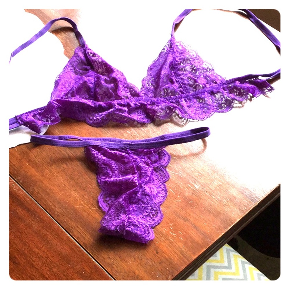 BNIP. Sexy underneath.  Purple lace Set! Black too